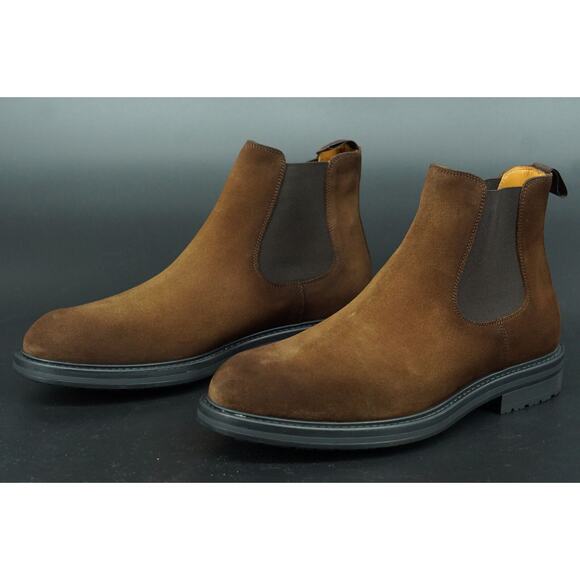 Magnanni Bonn Chelsea Mid Brown Men\'s Ankle Boot Size 10 New $399